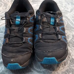 Salomon Black and Blue Athletic Shoes